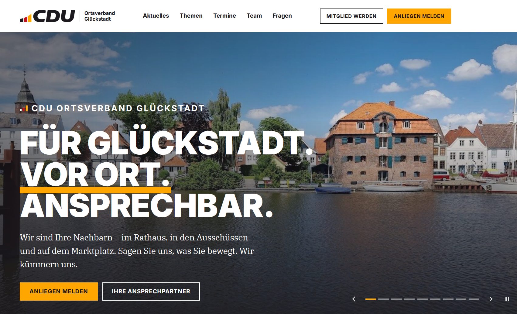 CDU Ortsverband Glückstadt – Website
