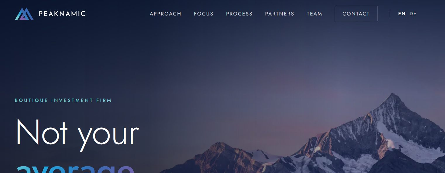 PEAKNAMIC – Boutique Investment Firm